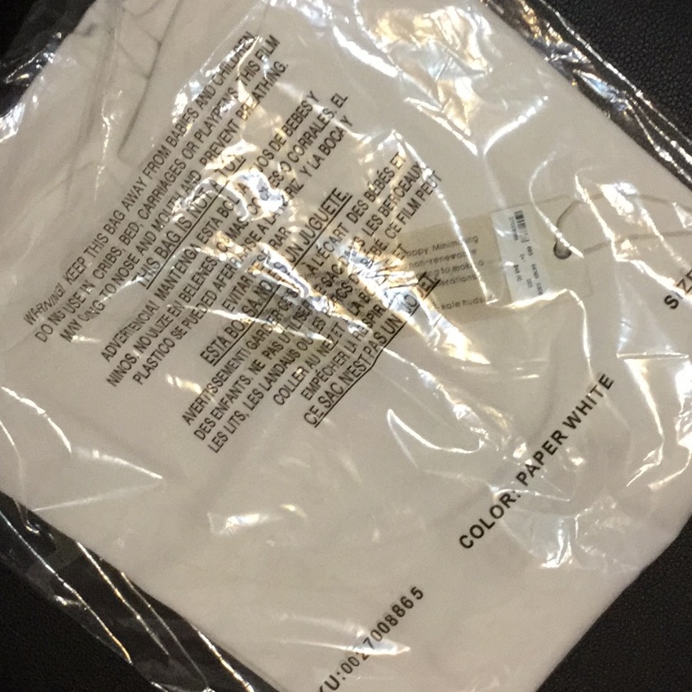 Last1NWT White Organic Cotton Tee Med Kate Hudson - Picture 5 of 6